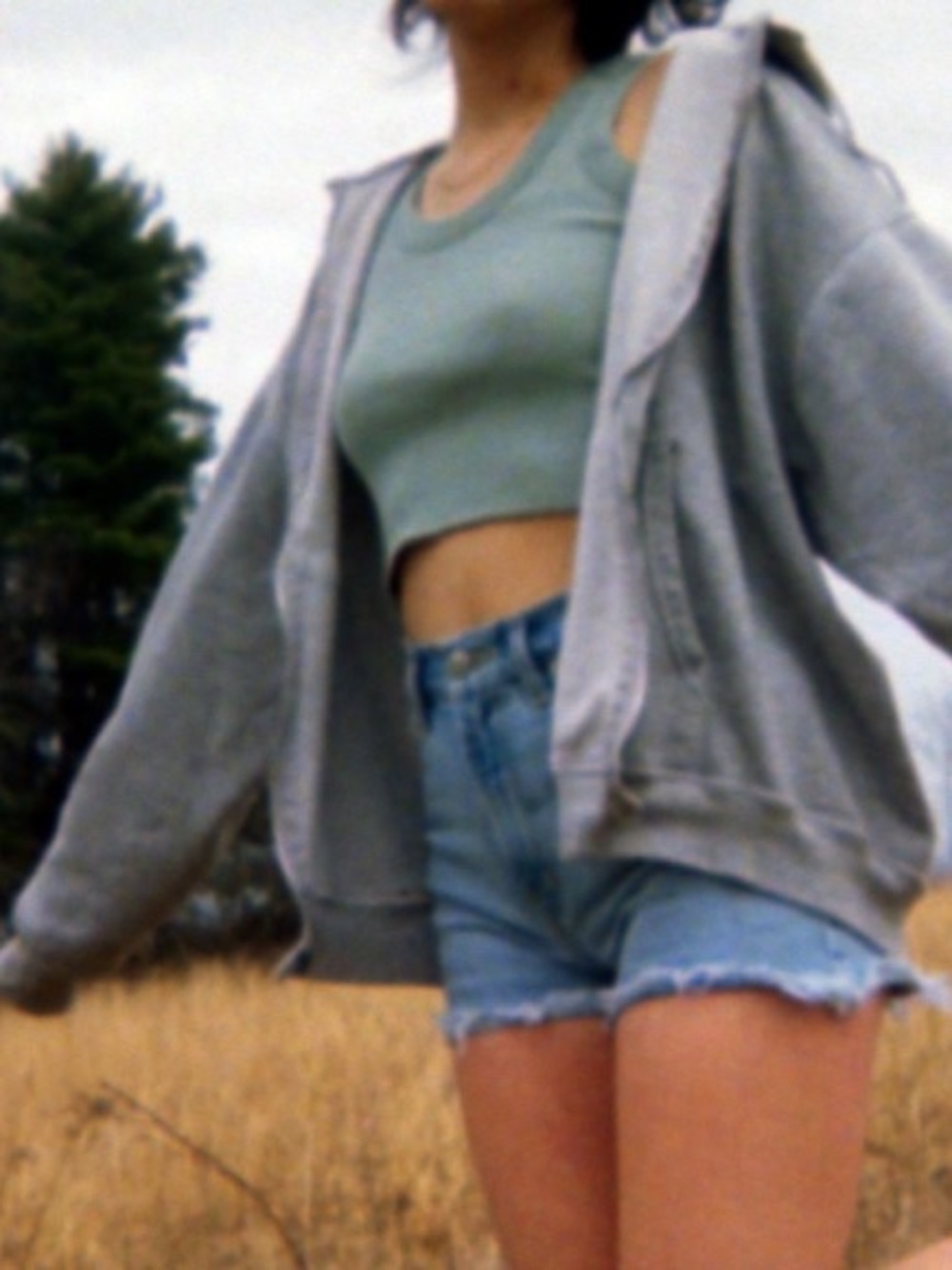 Brandy Melville Light Green Ribbed Tank Top